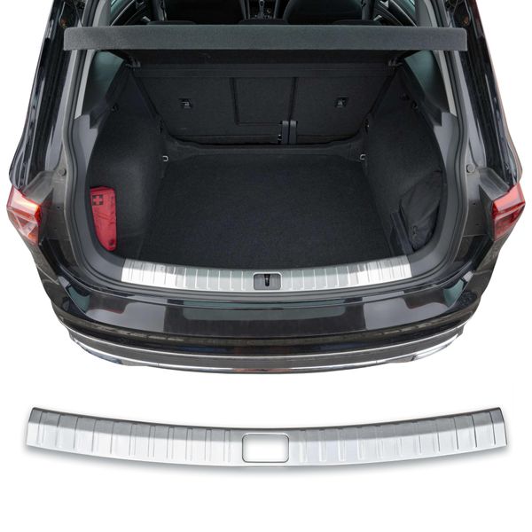 Protezione Paraurti In Acciaio Inox, Interno Opaco, Adatta Per Vw Tiguan Ii | Bj Dal 2016>-image