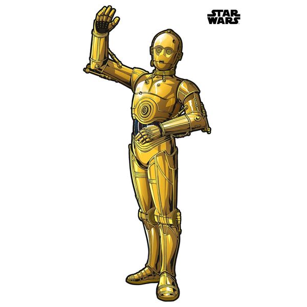 Tatuaggio Da Parete Disney Star Wars C-3Po Giallo - 612420 - 127 X 200 Cm-image
