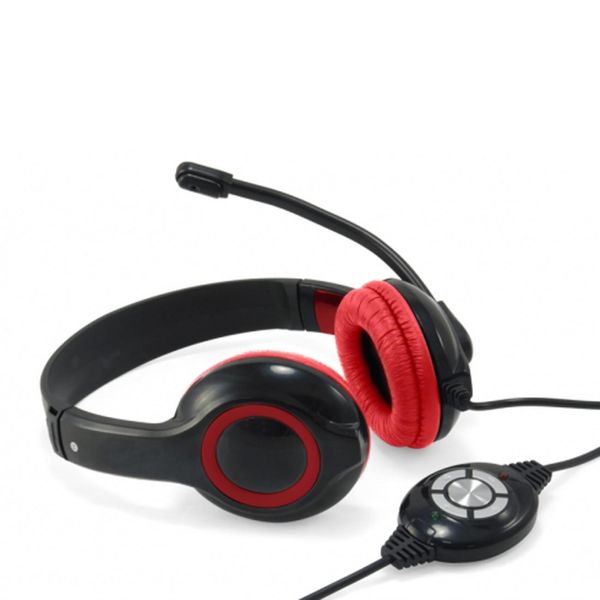 Conceptronic CHATSTARU2R Conceptronic Usb-Headset 2M Kabel USB2.0 Rot-image