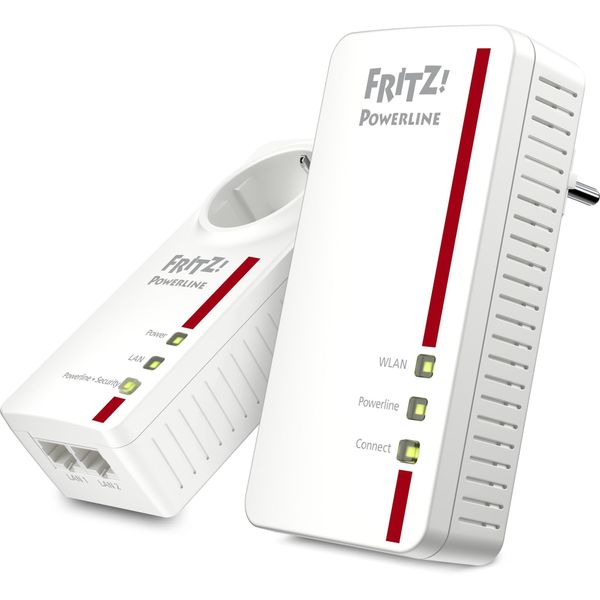 Avm Fritz!Powerline 1260 Wlan Set Bianco 1200 Mbit/S Gigabit Ethernet Wi-Fi-image