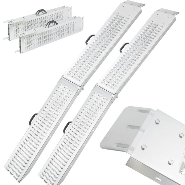 Arebos 2X Rampe Pieghevoli | Max. 400 Kg, Ripiegabili, Rampe Di Carico/Rampa Di Carico-image