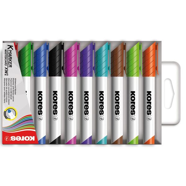 Marcatore Kores Per Lavagna Bianca K Marker XW1, Punta Tonda, Confezione Da 10 Pz-image