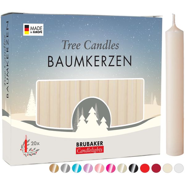 Candele Per Albero Di Cera Brubaker - Candele Natalizie Per Piramidi E Archi Di Candele - Candele Piramidali Per Albero Di Natale, 100 Pezzi, Champagne-image