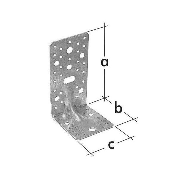 Connettore Angolare Per Carichi Pesanti Con Perlina 172 X 105 X 90 Mm Zincato-image
