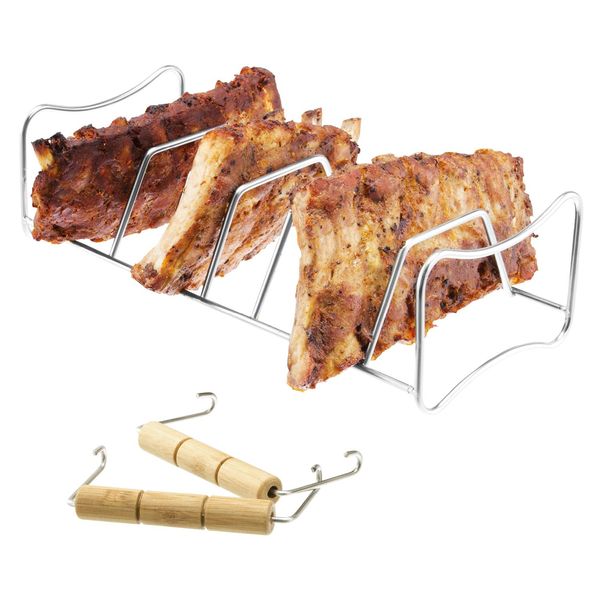 B-Goods Bremermann Porta Costine E Arrosto, 2In1, In Acciaio Inox Con Maniglie-image