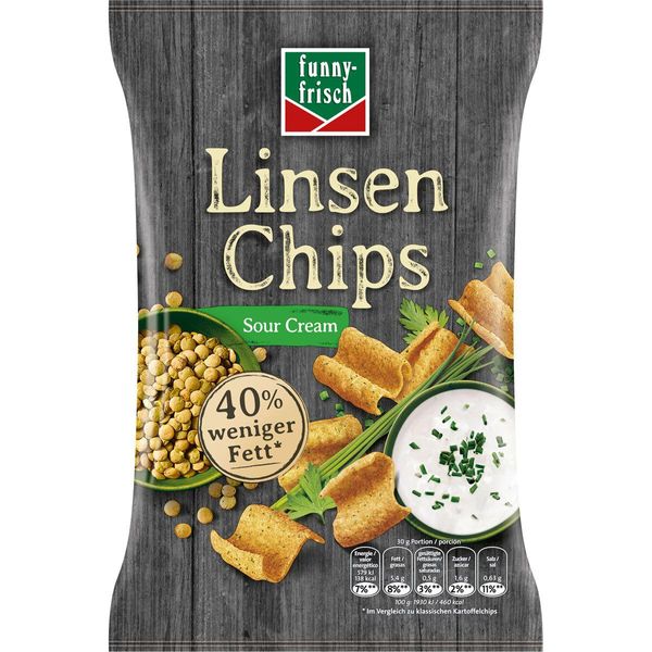 Patatine Di Lenticchie Fresche Alla Panna Acida Senza Glutine Vegetariano 90G-image