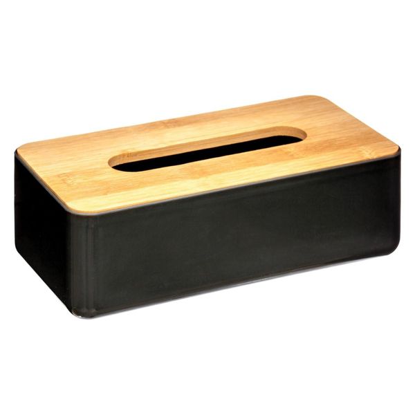 Scatola Per Fazzoletti O Sciarpe 5Five Simply Smart 25 X 13 X 8,7 Cm Polipropilene Plastica Nero-image