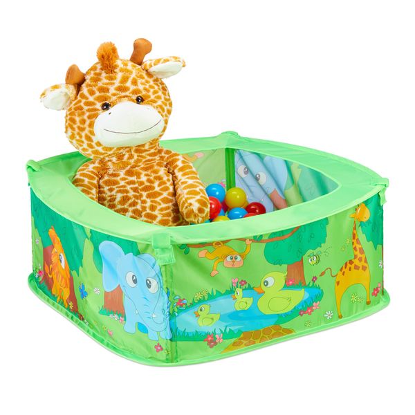Relaxdays 10028881_0 Relaxdays BäLlebad Dschungel GrüN 80,0 X 80,0 X 29,0 Cm-image