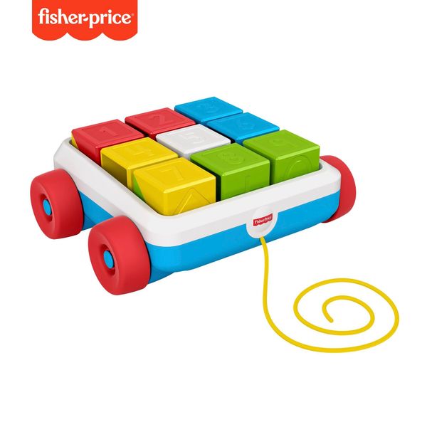 Carrello Dei Blocchi Da Costruzione Fisher-Price, Giocattolo Per Bambini, Gioco Con I Chiodini, Blocchi Da Costruzione, Gioco Di Selezione-image