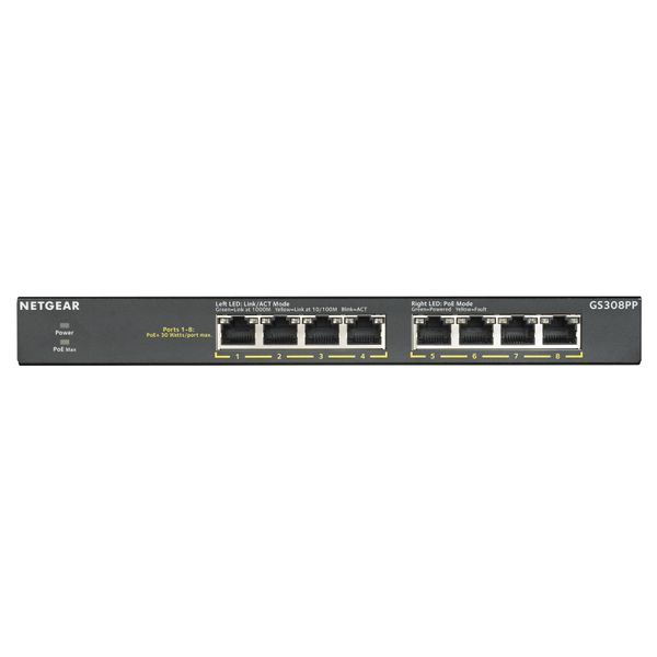 Netgear Switch 8X Ge GS308PP Unmanaged, LüFterlos-image