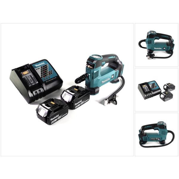 Compressore A Batteria Makita Dmp 180 Rg 18 V 8,3 Bar + 2X Batterie 6,0 Ah + Caricatore-image