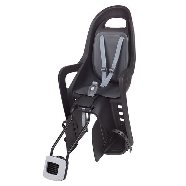 Polisport Groovy Maxi Ff 29 Seggiolino Bici Posteriore Per Bambini Montaggio Sul Telaio - Nero/Grigio Scuro-image