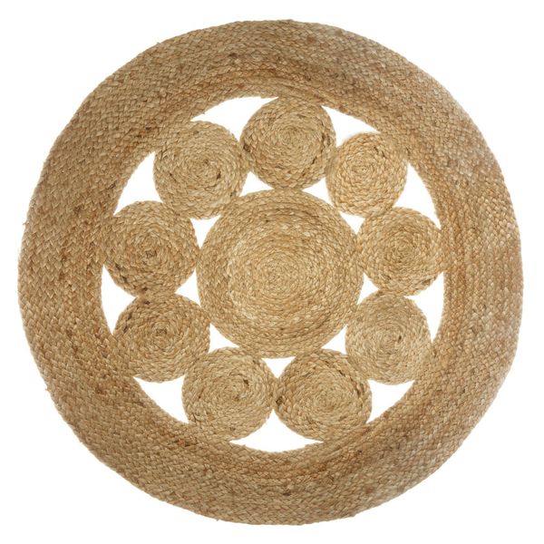 Tappeto In Juta Traforata "Esra"" D 80 Cm - Atmosphera CréAteur D'intéRieur"-image