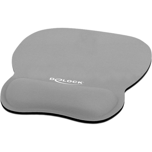 Delock 12698 Ergon. Mauspad Mit Handballenauflage 245X206Mm Grau-image
