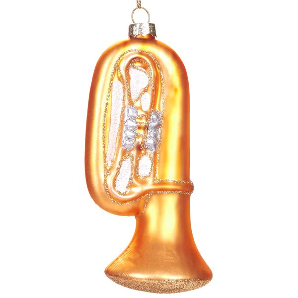 Brubaker Tuba - Guaina Di Natale In Vetro Dipinta A Mano - Decorazione Dell'albero Di Natale Figurine Divertenti Decorazione Ciondolo Per Albero - 13 Cm-image