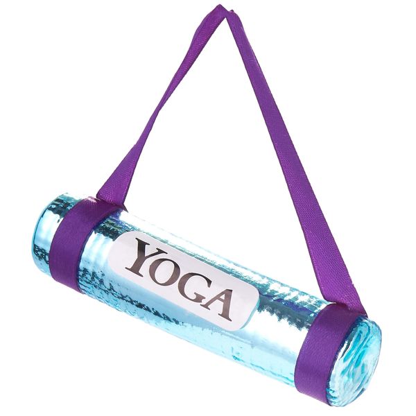 Brubaker Yoga Mat Blue - Guaina Di Natale In Vetro Dipinta A Mano - Decorazione Dell'albero Di Natale Figurine Divertenti Decorazione Pendente - Circa 11 Cm-image