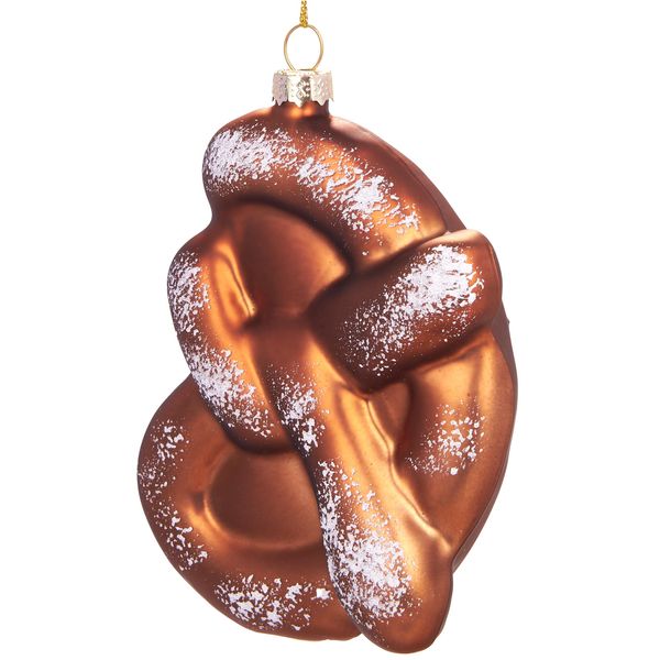Brubaker Pretzel - Guaina Di Natale In Vetro Dipinta A Mano - Decorazione Dell'albero Di Natale Figurine Divertente Decorazione Pendente Albero Bauble - 13 Cm-image