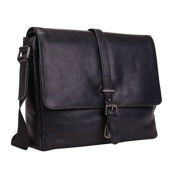 Leonhard Heyden Borsa A Tracolla Laptop Bag Con Scomparto Per Laptop Roma Messenger Bag Black Nero-image