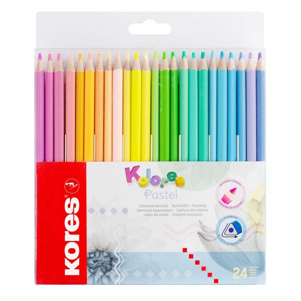 Kores BB93321 Kores Dreikant-Buntstifte "Kolores Pastel"", 24Er Kartonetui"-image