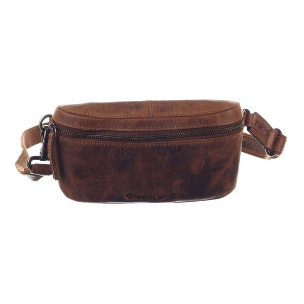 Greenland Nature Pelle Marsupio Borsa A Tracolla Montana Belt Bag Brown Marrone-image