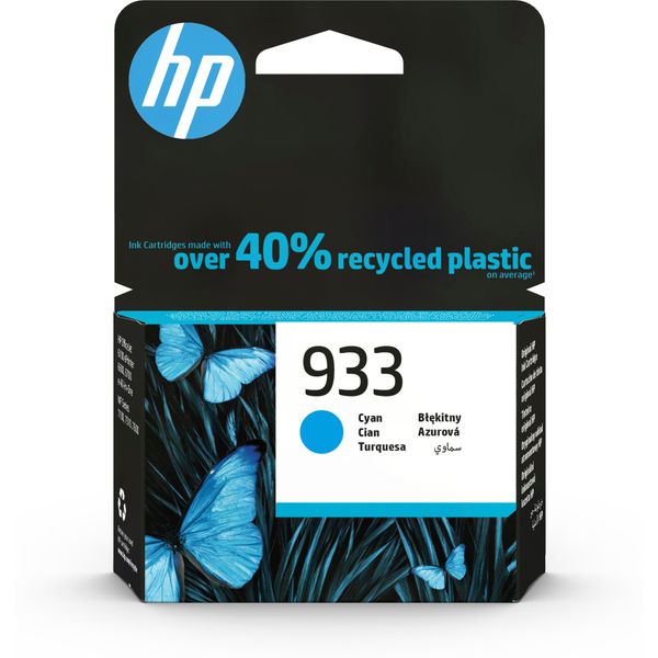 Hp Cartuccia Di Inchiostro Ciano Originale 933 - Resa Standard - Inchiostro A Base Di Pigmento - 4 Ml - 330 Pagine - 1 Pz - Confezione Singola-image