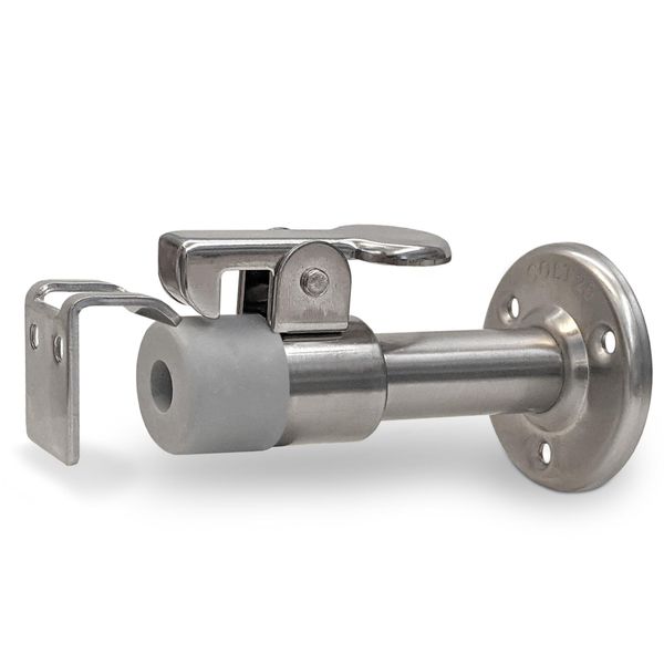 Fermaporta Porta Con Gancio Di Fissaggio In Acciaio Inox | Robusto E Sicuro | Facile Montaggio A Parete | Materiale Di Fissaggio Incluso | Fermaporta-image
