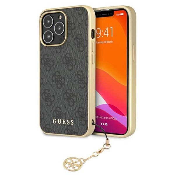 Guess Guhcp13Xgf4Ggr Iphone 13 Pro Max6,7 Szary/Grey Hardcase 4G Charms Collection-image