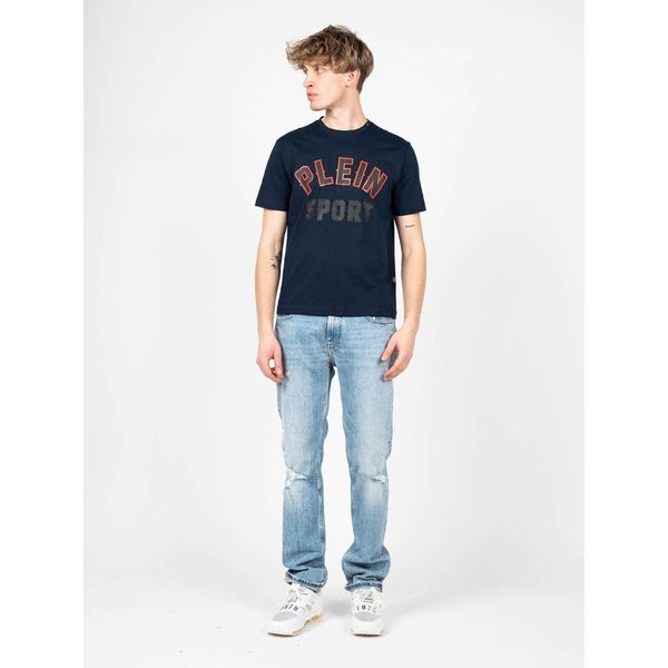 Plein Sport T-Shirt Da Uomo In Tessuto Blu SF9608 - Taglia: S-image