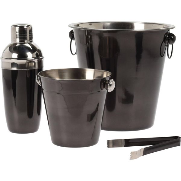 Set Di Accessori Da Bar Koopman-Excellent Houseware, Acciaio Inossidabile, Nero Lucido-image