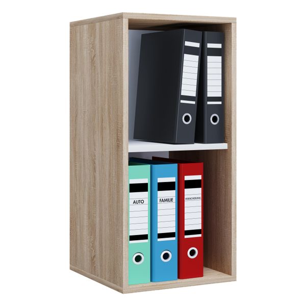 Scaffale E Libreria Dell'ufficio Lona Sonoma Oak A. 74 X L. 35 X P. 37 Cm-image