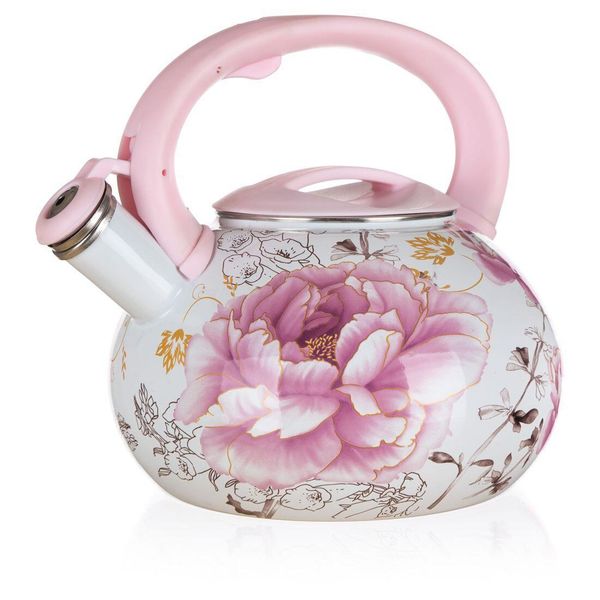 Banquet Teiera Fischiante In Smalto Magnolia 3 L-image