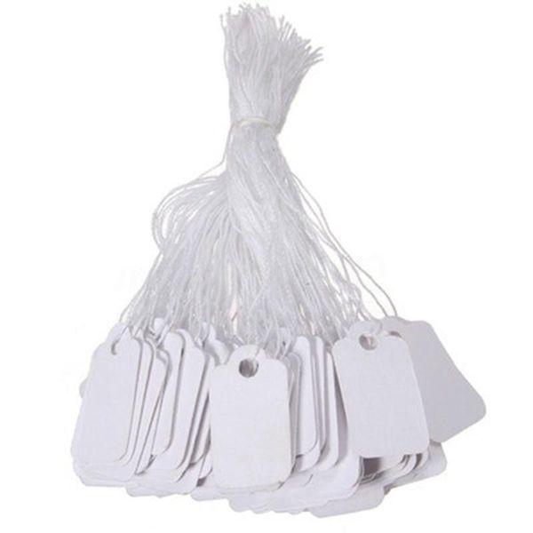 Inf Etichette Regalo, Etichette In Carta Con Cordino Bianco 100 Pz-image