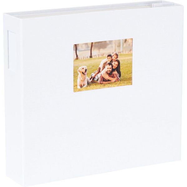 Hnfd Album Fotografico Lona Tela Bianca 1000 Foto 34,5X33 Cm 168 Pagine Bianche-image