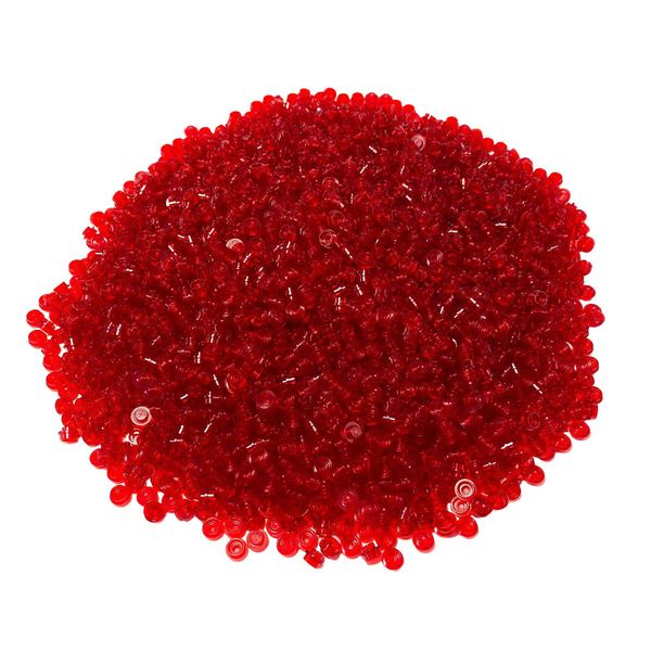 Lego® 1X1 Piastre Rotonde Rosso Trasparente - 4073 Nuovo! Quantità 250X-image