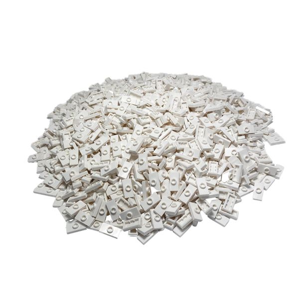 Lego® 1X2 Piastrelle Con 1 Perno E Scanalatura Piastra Ponticello Bianco - 15573 Nuovo! Quantità 500X-image