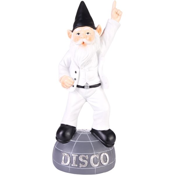 Brubaker Gnomo Da Giardino Disco Boy - Gnomo Ballerino Su Semisfera - Figura Da Giardino Divertente - Decorazione Resistente Alle Intemperie Per Il Giardino E Il Campeggio - Decorazione Da Giardino Per Esterni - Alto 25 Cm-image