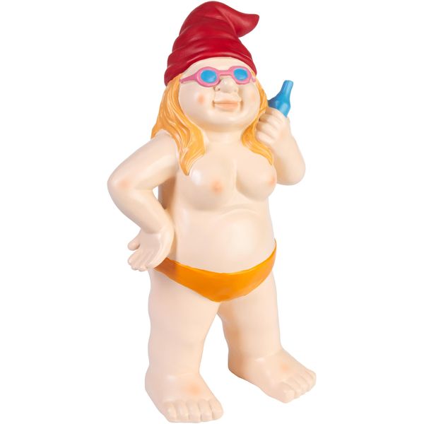 Brubaker Gnomo Da Giardino Nudo - Gnomo Nudista Con Occhiali Da Sole - Figura Rivelatrice Da Giardino Nudista Divertente - Decorazione Resistente Alle Intemperie Per Il Campeggio In Giardino - Decorazione Da Giardino Per Esterno - 23 Cm-image