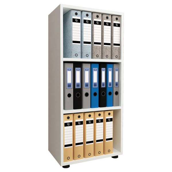 Scaffale E Libreria Dell'ufficio Ulas Bianco A. 108 X L. 49 X P. 32 Cm-image