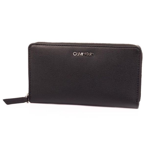 Portafoglio Donna Ck Calvin Klein Articolo K60K608164 Ck Must Z/A Wallet Xl Cm 20 X 11 X 2, Bax Black / Nero, Unica - One Size, Poliestere 51%,Poliuretano 49%-image