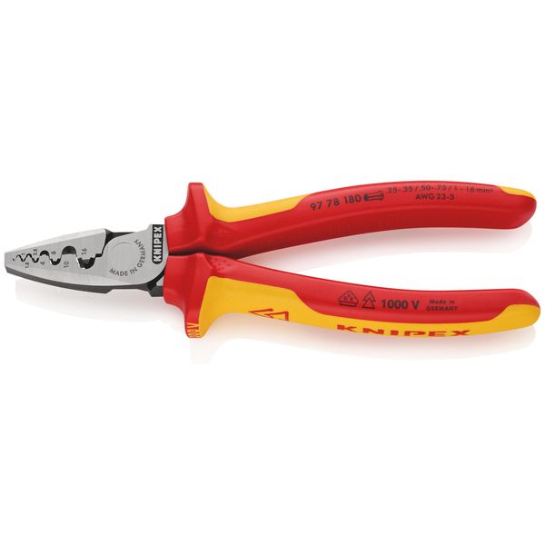 Knipex 97 78 180 Sb Pinza Per Capicorda Isolati Con Guaine Multicomponente, Testata Vde 180 Mm-image