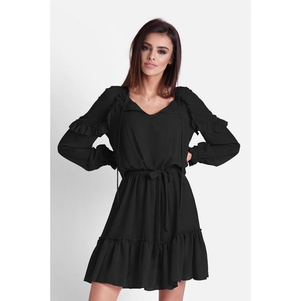 Ivon Abito Da Donna In Chiffon Zarruq Nero 34-image