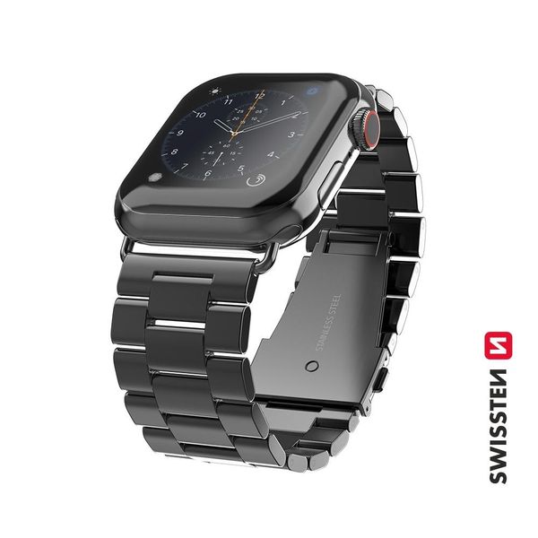 Swissten - Cinturino In Metallo Per Apple Watch 38-41 Mm (Nero)-image