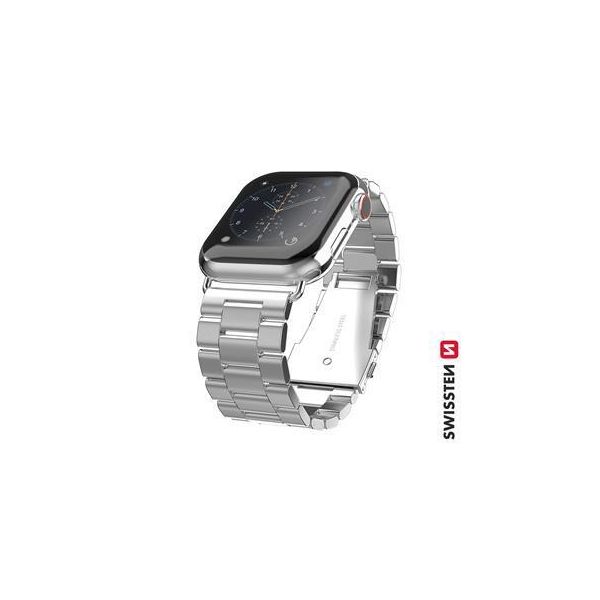 Swissten - Fascia In Metallo Per Apple Watch 38-41 Mm (Argento)-image