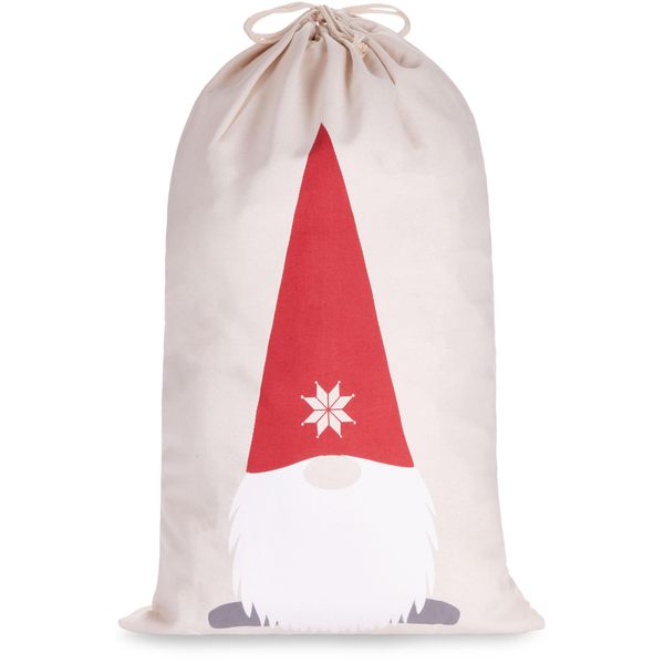 Brubaker Sacco Di Natale Gnomo Nano - 80 Cm Sacco Regalo Di Natale - Sacco Di Babbo Natale, 1 Pezzo-image