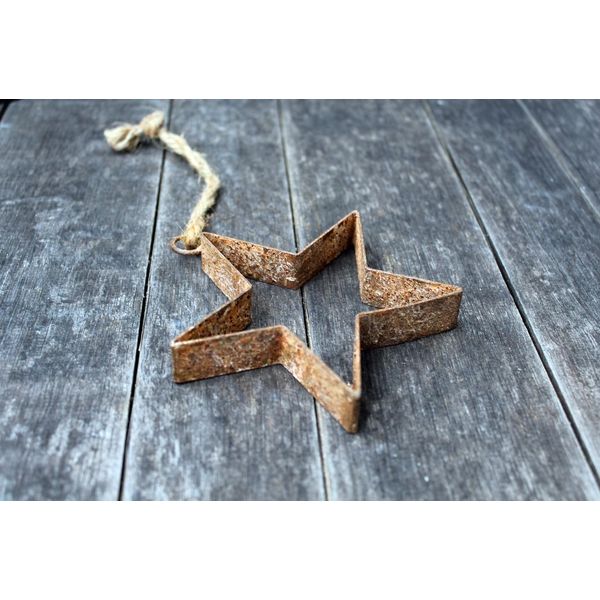 Decorazione Per Albero Di Natale Stella Ruggine D10Cm-image