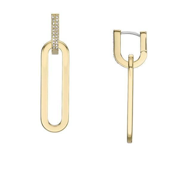 Fossil Orecchini Donna Heritage D-Link Glitz Acciaio Inossidabile Tono Oro JF04587710-image