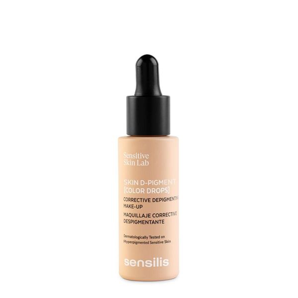 Sensilis Skin D-Pigment Color Drops Truccatore In Gocce Con Estratto Di Bio-Pigmento Di Sclarea E Vitamina C Stabilizzata Beige Dore 30Ml-image