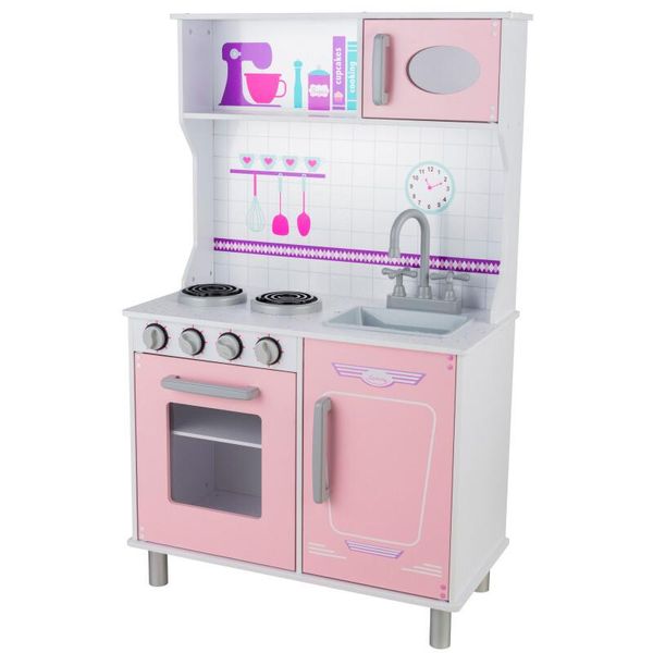 4Iq Cucina Da Gioco Cucina In Legno Per Bambini Kitchenfun 60X31X98 Cm-image