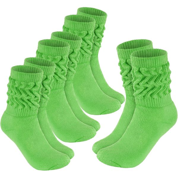 Calze Brubaker Slouch - Calze Da Donna Slouch Per Fitness, Yoga E Allenamento - Calze Sportive Da Donna, Verdi, Taglia 39-42, 4 Paia-image