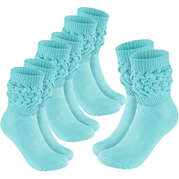 Calze Brubaker Slouch - Calze Da Donna Slouch Per Fitness, Yoga E Allenamento - Calze Sportive Da Donna, Menta, Taglia 35-38, 4 Paia-image